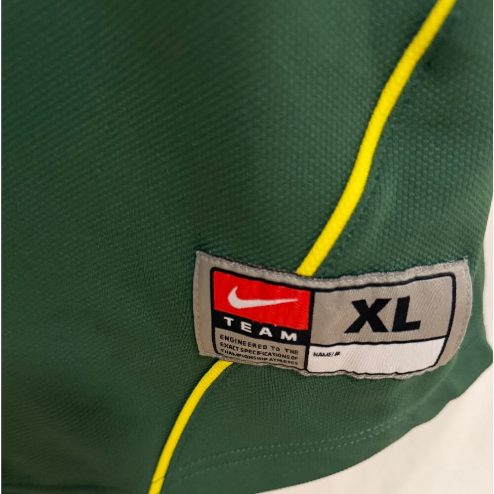 Nike Oregon Ducks Mens Jersey Size XL Extra Large Green Yellow Short Sleeve EUC - Picture 7 of 9